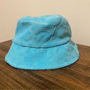 Aerie Turquoise Blue Floral Bucket Hat